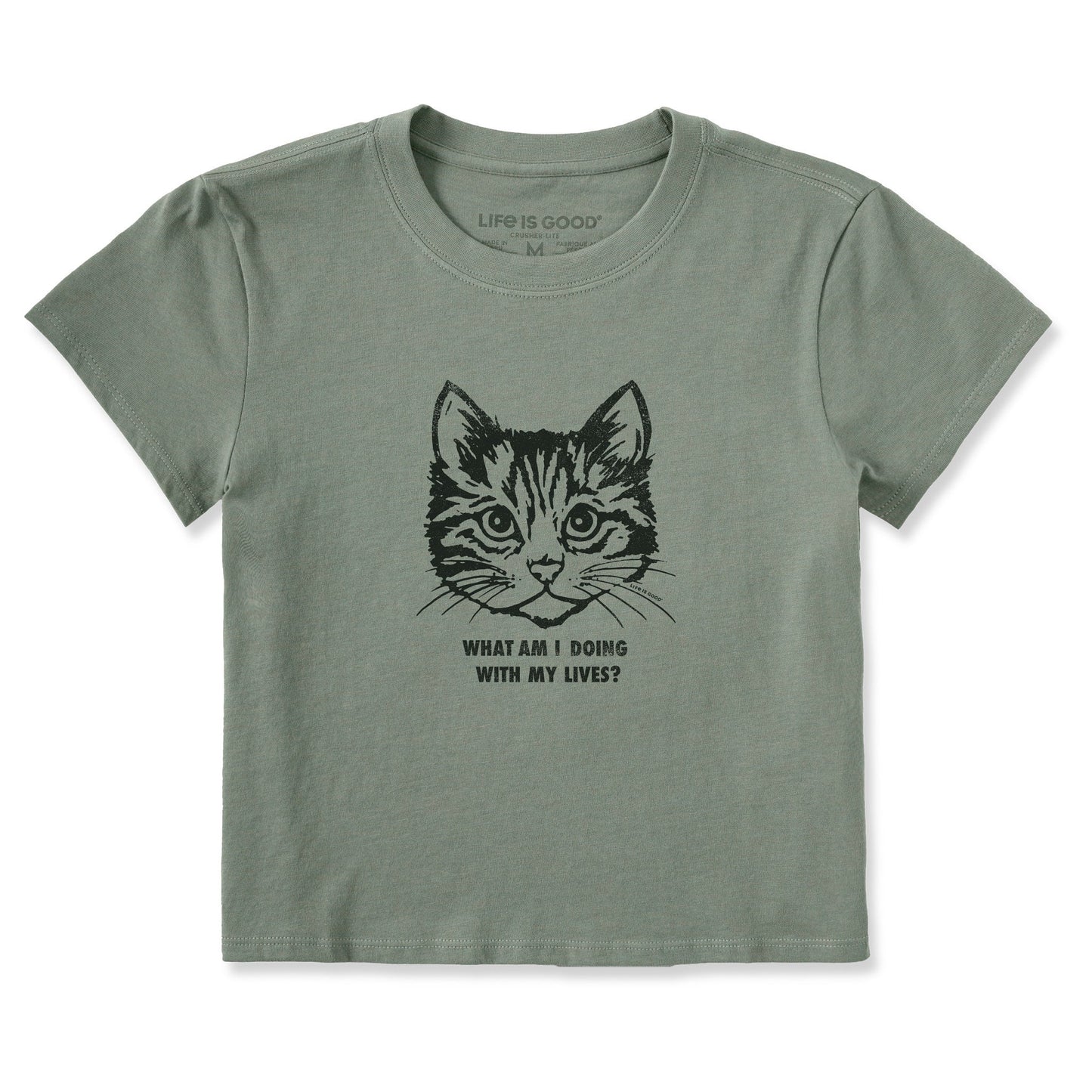 Women's Cat Lives Crusher-LITE Shrunken Tee