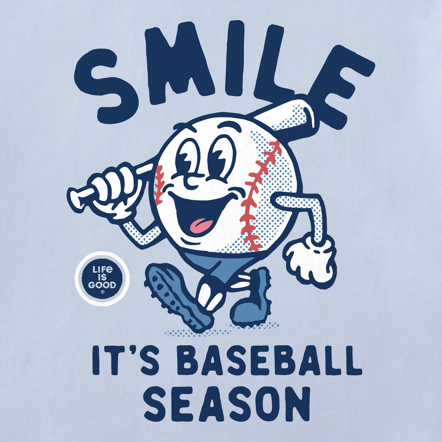 Women's Smile It's Baseball Season Mascot Crusher-LITE Shrunken Tee