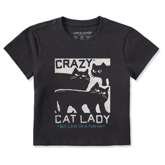 Women's Crazy Cat Lady Crusher-LITE Shrunken Tee