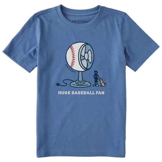 Kids Huge Baseball Fan Short Sleeve Crusher Tee