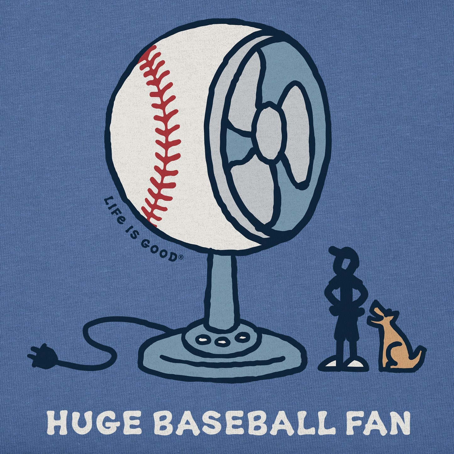 Kids Huge Baseball Fan Short Sleeve Crusher Tee