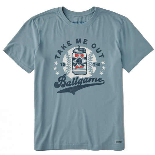 Men's Take me Out to the Ballgame Beer Short Sleeve Crusher Tee