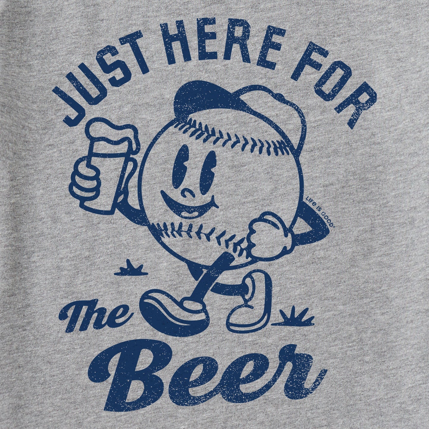 Men's Just Here for the Beer Baseball Short Sleeve Tee