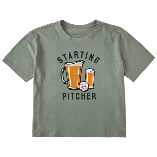 Women's Starting Pitcher Short Sleeve Crusher Boxy Tee