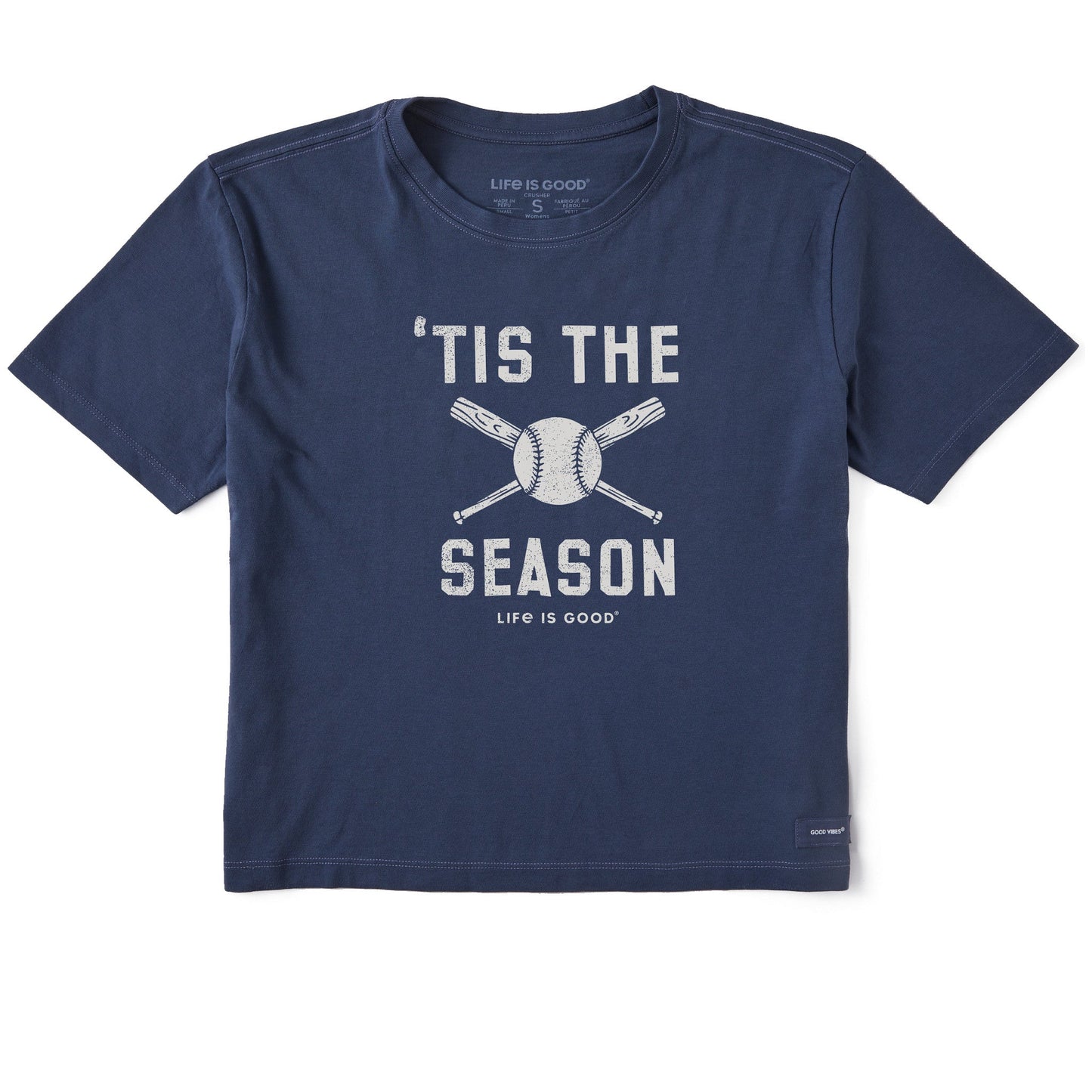 Women's 'Tis the Season Baseball Bats Short Sleeve Crusher Boxy Tee