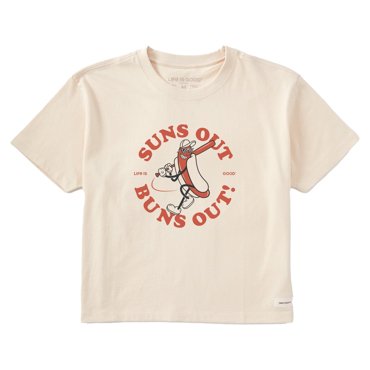 Women's Suns Out Buns Out Short Sleeve Crusher Boxy Tee