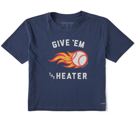 Women's Give Em the Heater Short Sleeve Crusher Boxy Tee