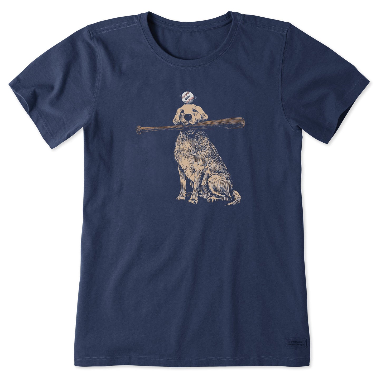 Women's Dog with Bat and Ball Short Sleeve Tee