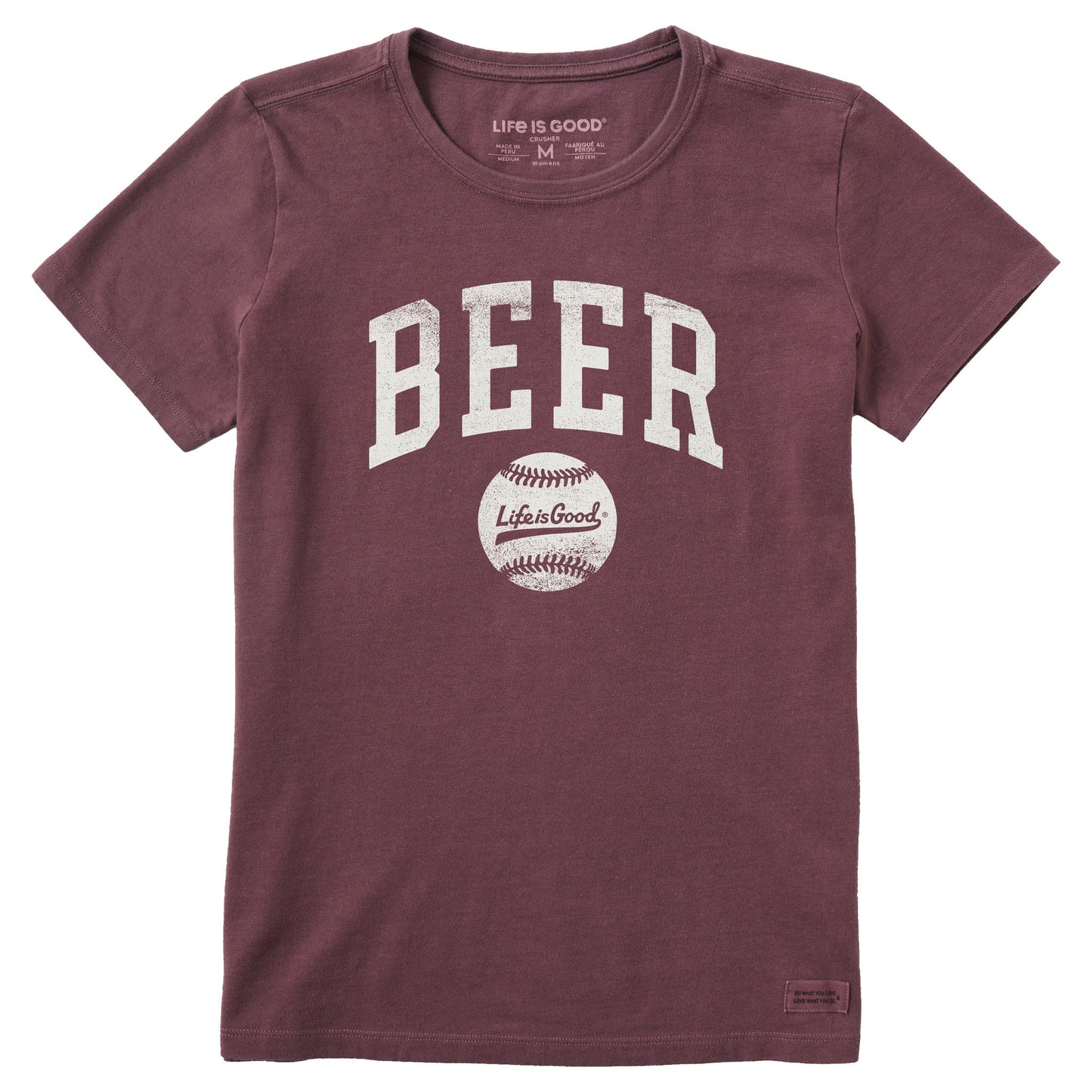 Women's Baseball Beer Short Sleeve Crusher Tee