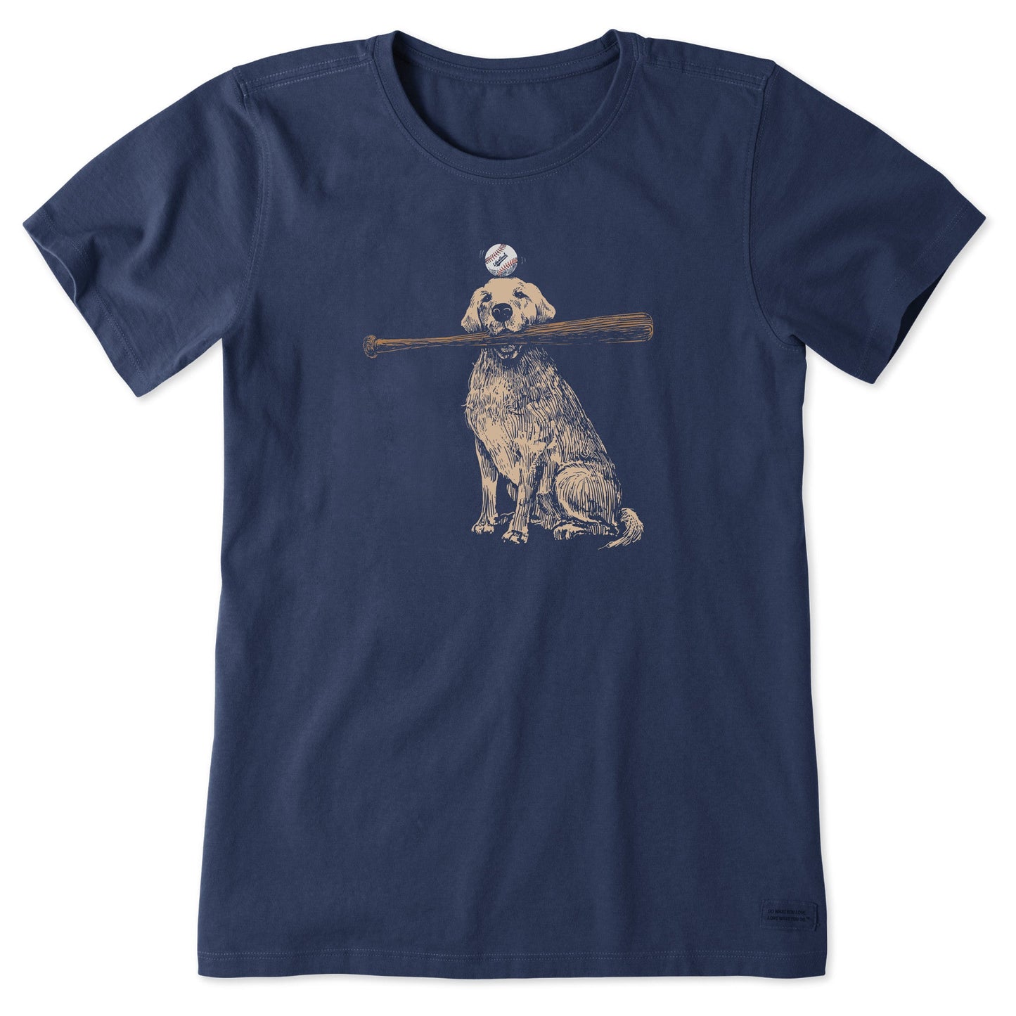 Women's Dog with Bat and Ball Short Sleeve Tee