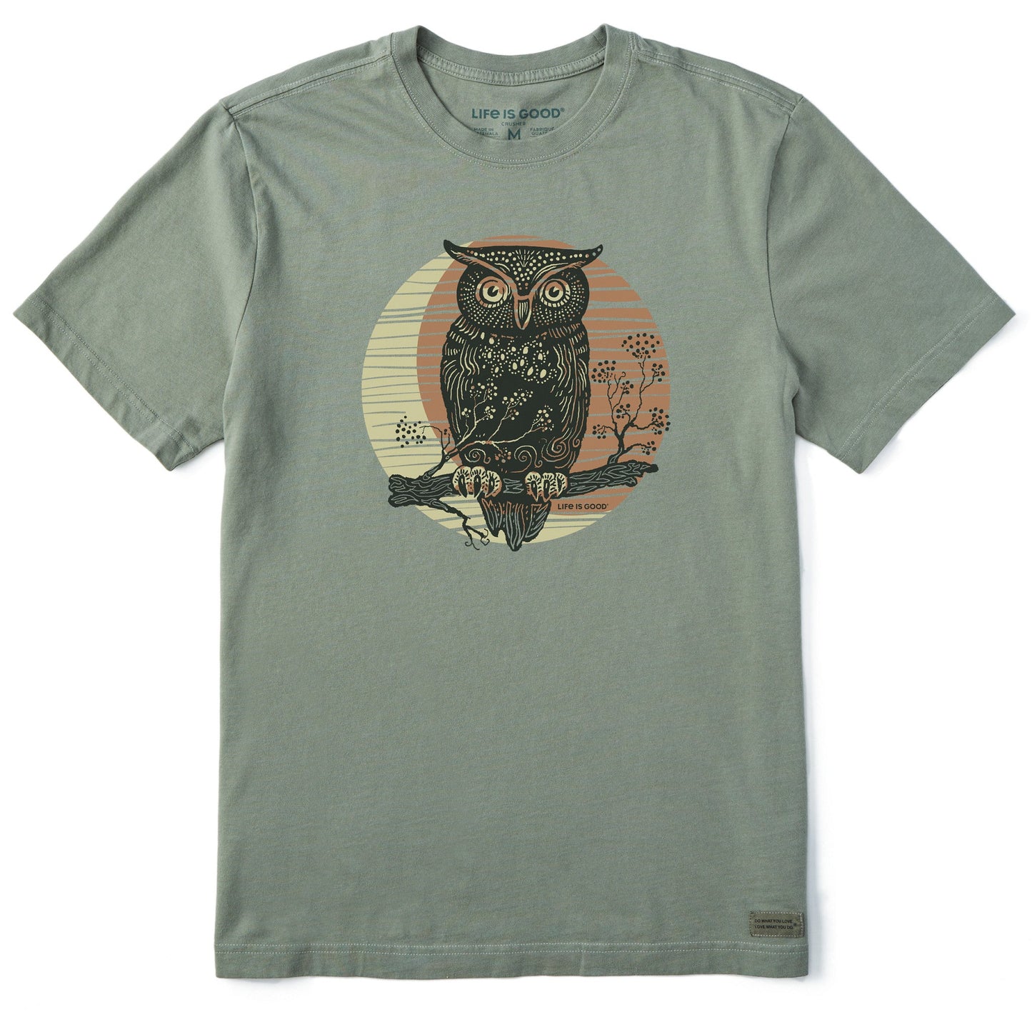 Men's Moon Owl Short Sleeve Crusher Tee