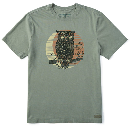 Men's Moon Owl Short Sleeve Crusher Tee