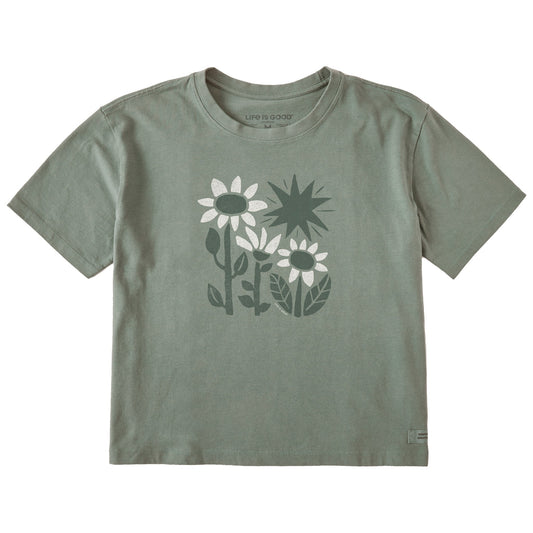 Women's Sunflower Day Short Sleeve Crusher Boxy Tee