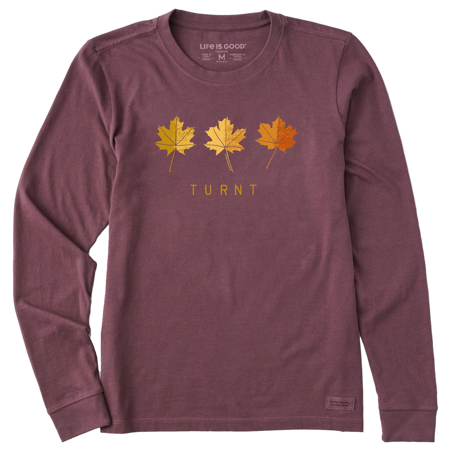 Women's Turnt Leaves Long Sleeve Crusher Tee