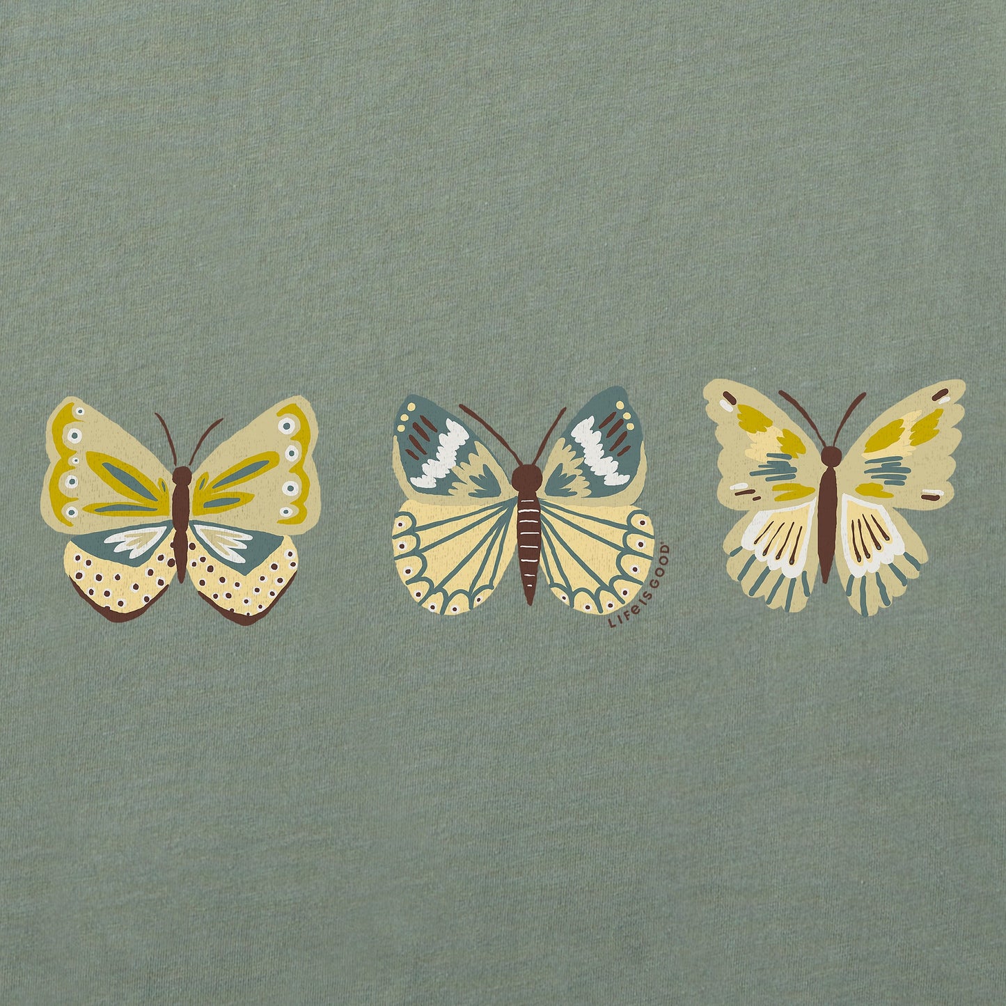 Women's Butterfly Lineup Short Sleeve Crusher Vee