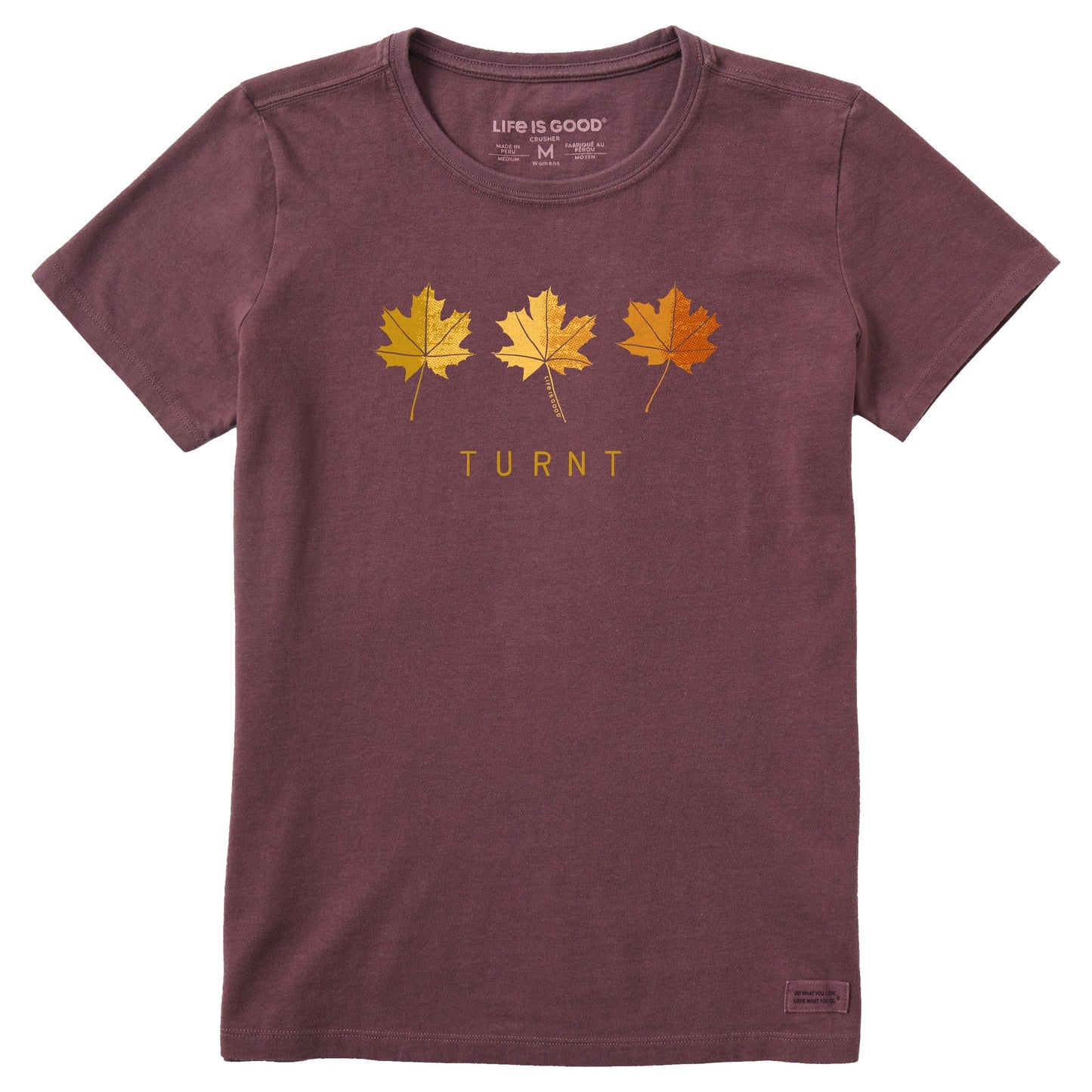 Women's Turnt Leaves Short Sleeve Crusher Tee