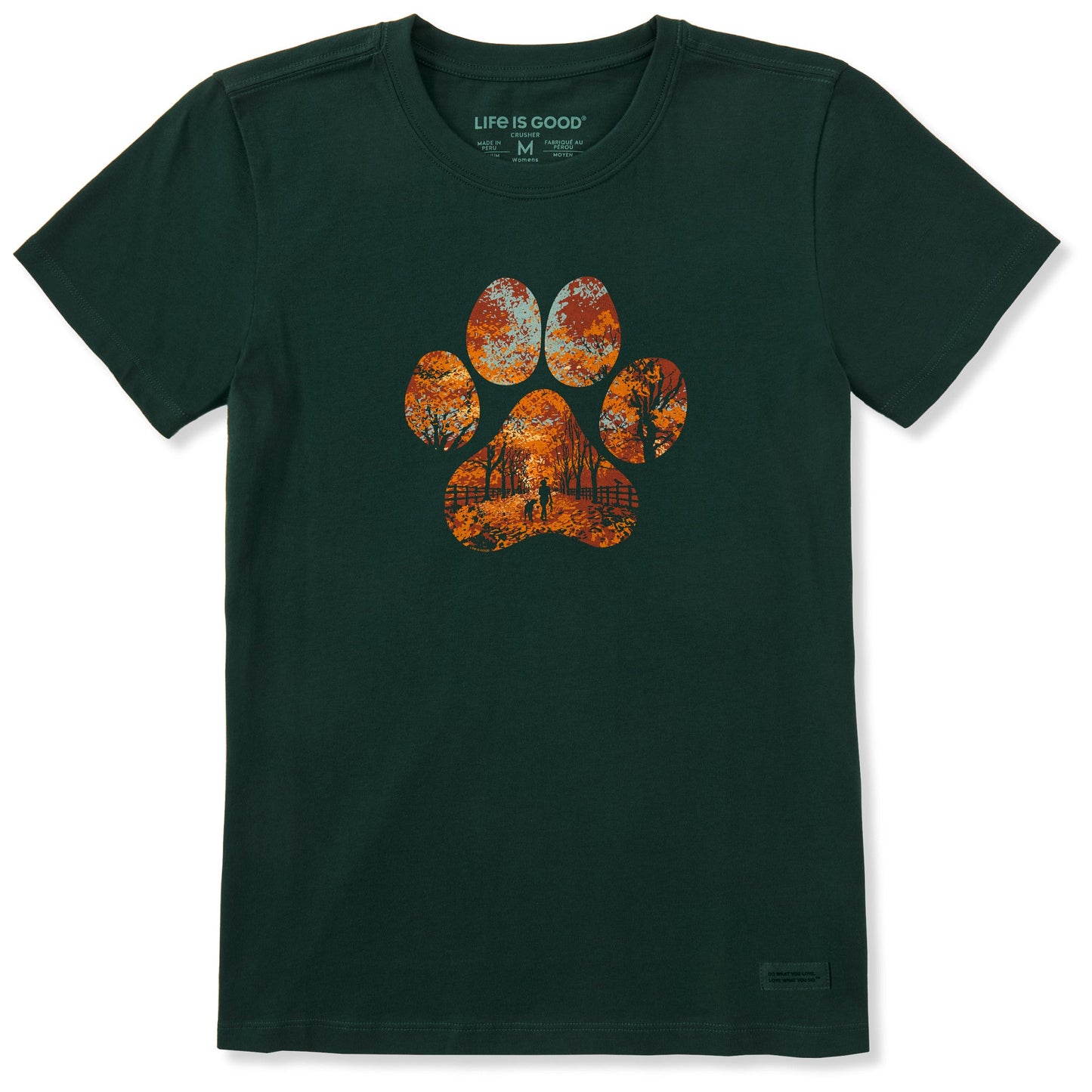 Women's Autumn Dog Walk Short Sleeve Crusher Tee