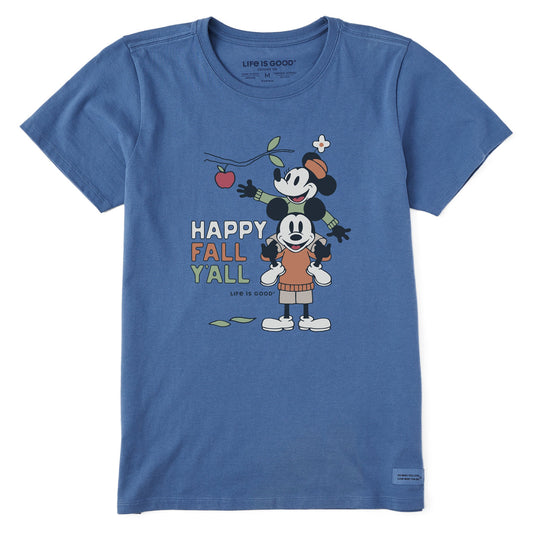 Women's Happy Fall Yall Apple Picking Short Sleeve Crusher Tee