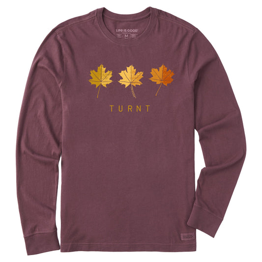Men's Turnt Leaves Long Sleeve Crusher Tee