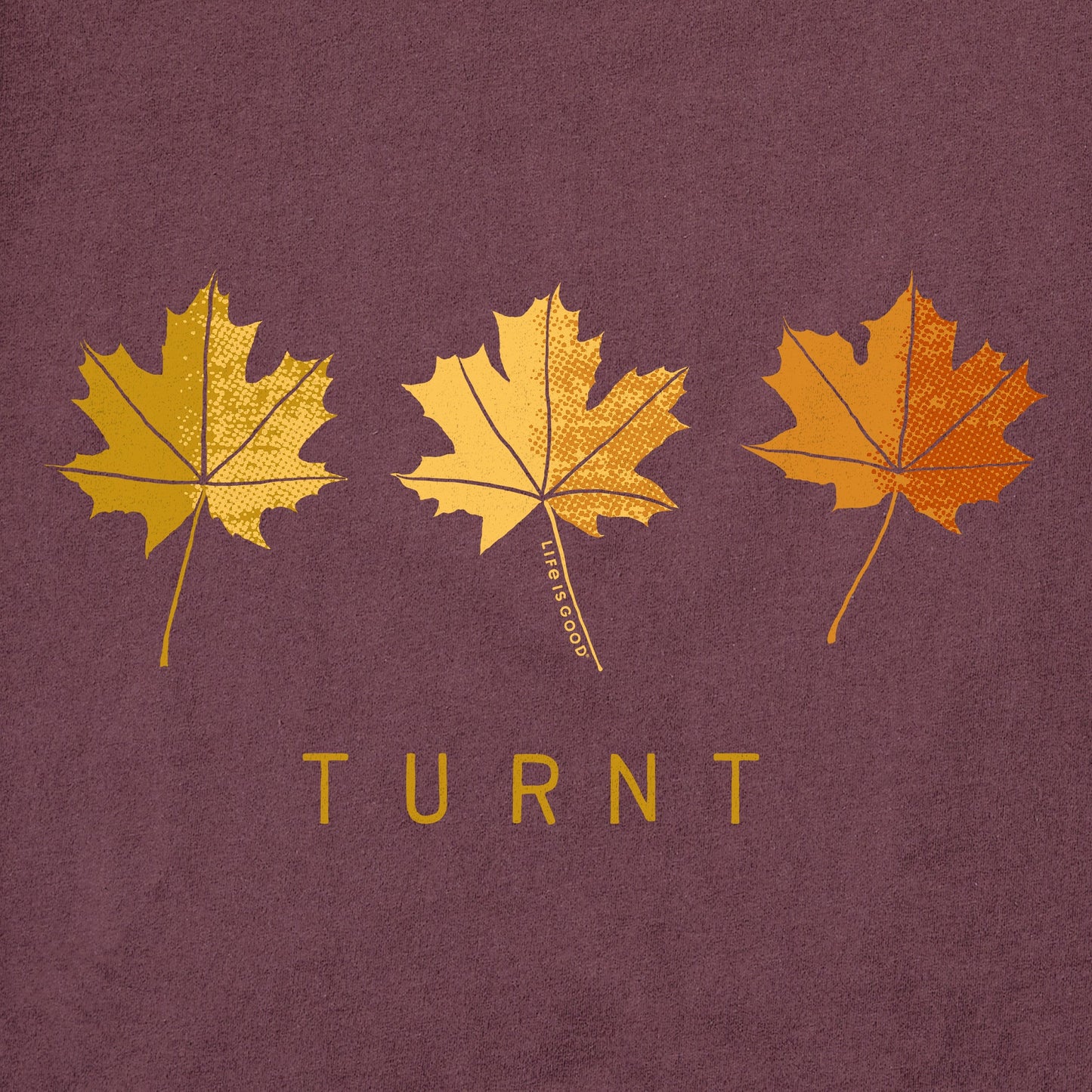 Men's Turnt Leaves Long Sleeve Crusher Tee