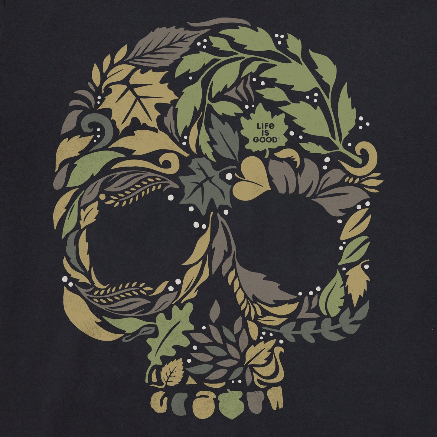 Men's Autumn Skull Long Sleeve Crusher Tee