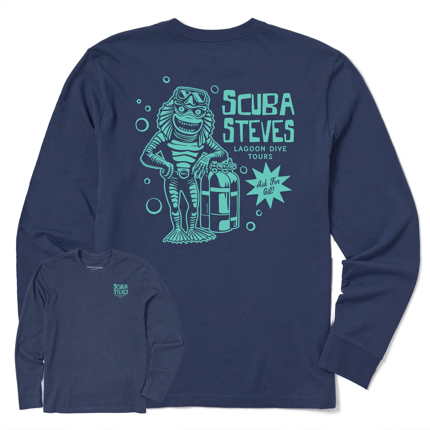 Men's Scuba Steve's Lagoon Dive Tours Long Sleeve Crusher Tee