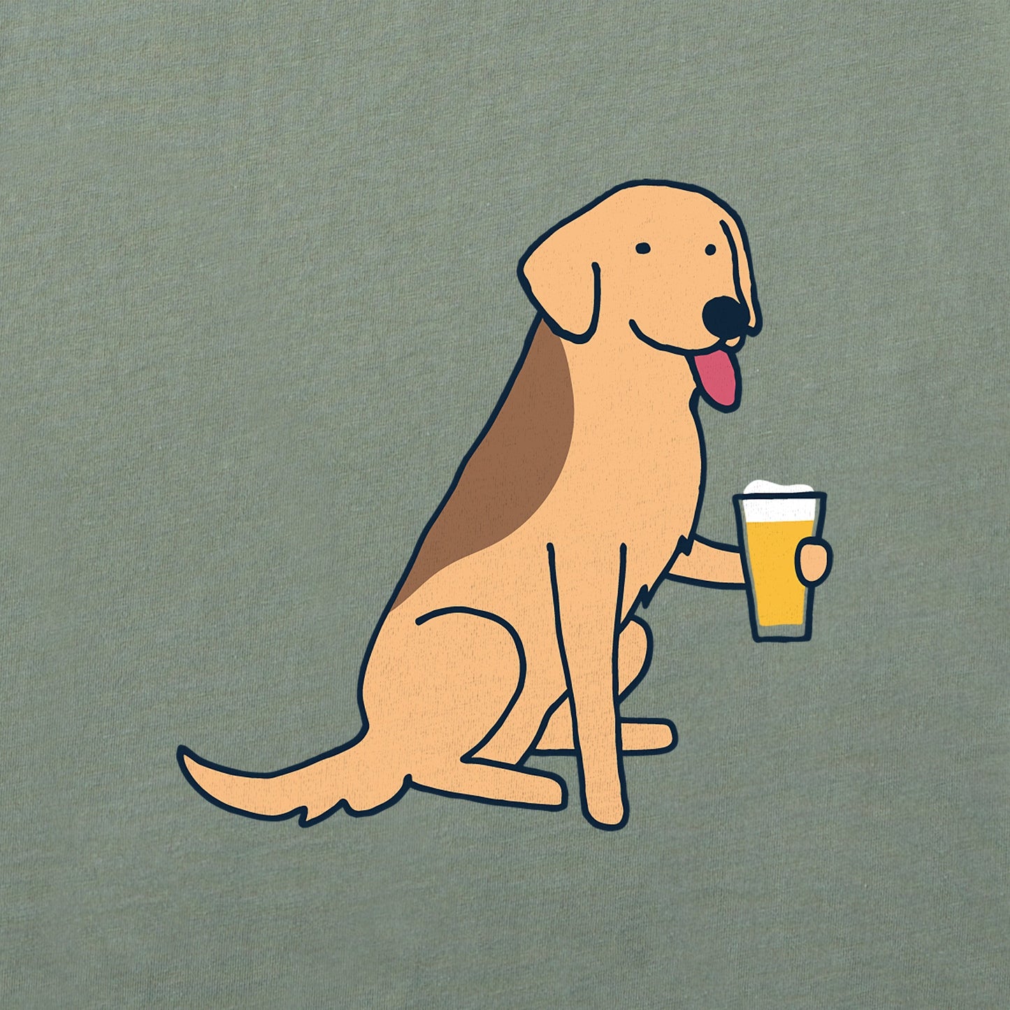 Women's Cold Beer Dog Short Sleeve Crusher Tee
