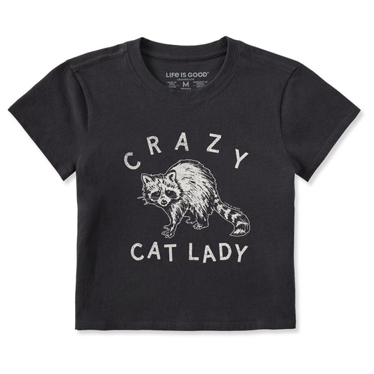 Women's Crazy Cat Lady Raccoon Crusher-LITE Shrunken Tee