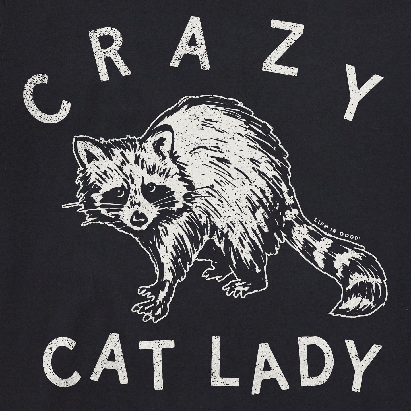 Women's Crazy Cat Lady Raccoon Crusher-LITE Shrunken Tee