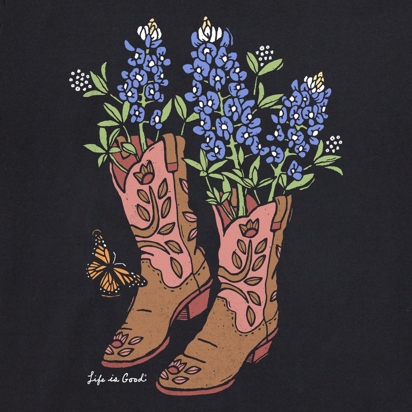 Women's Boots and Blue Bonnets Crusher-LITE Shrunken Tee