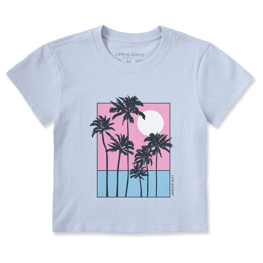 Women's Sunset Behind Palms Crusher-LITE Shrunken Tee