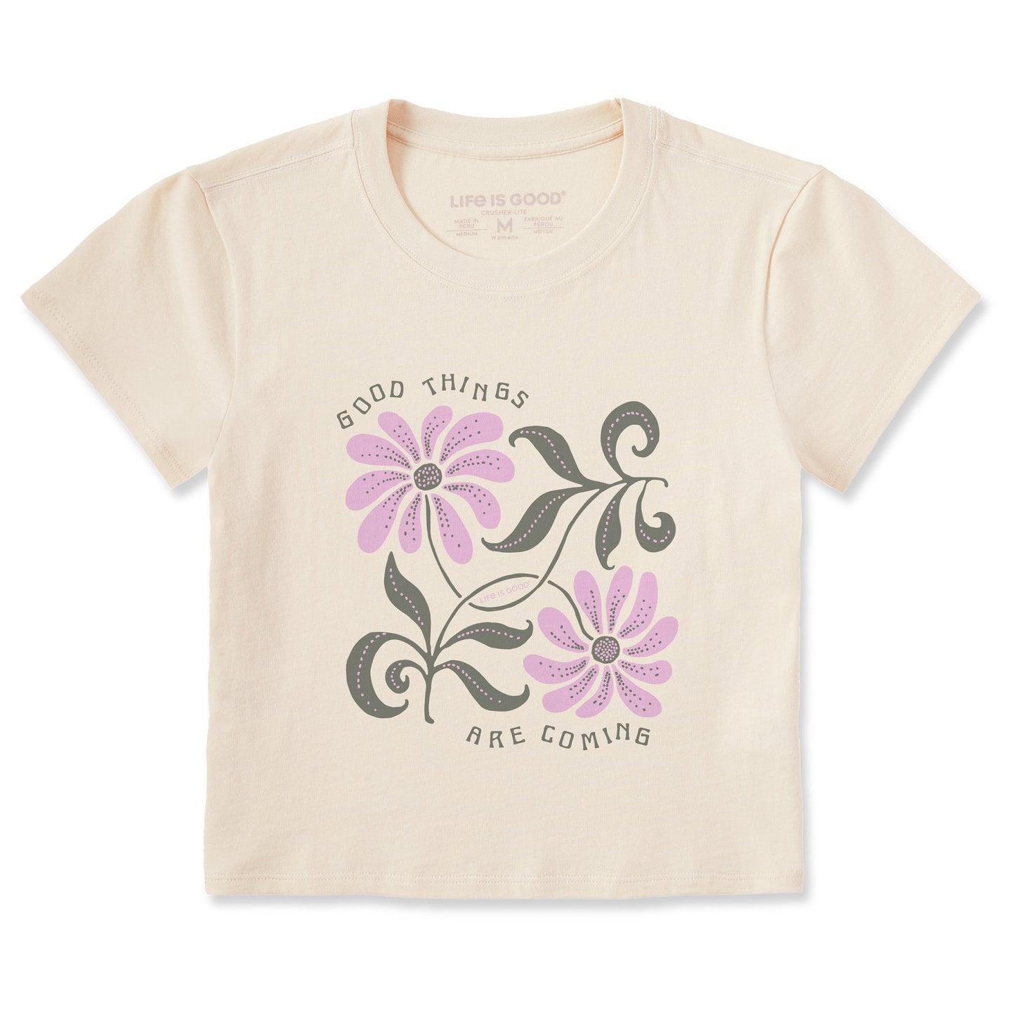 Women's Good Things are Coming Daisies Crusher-LITE Shrunken Tee