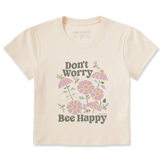 Women's Don't Worry Bee Happy Crusher-LITE Shrunken Tee