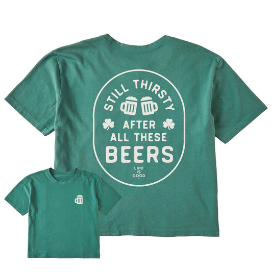 Women's Still Thirsty After All These Beers Short Sleeve Crusher Boxy Tee