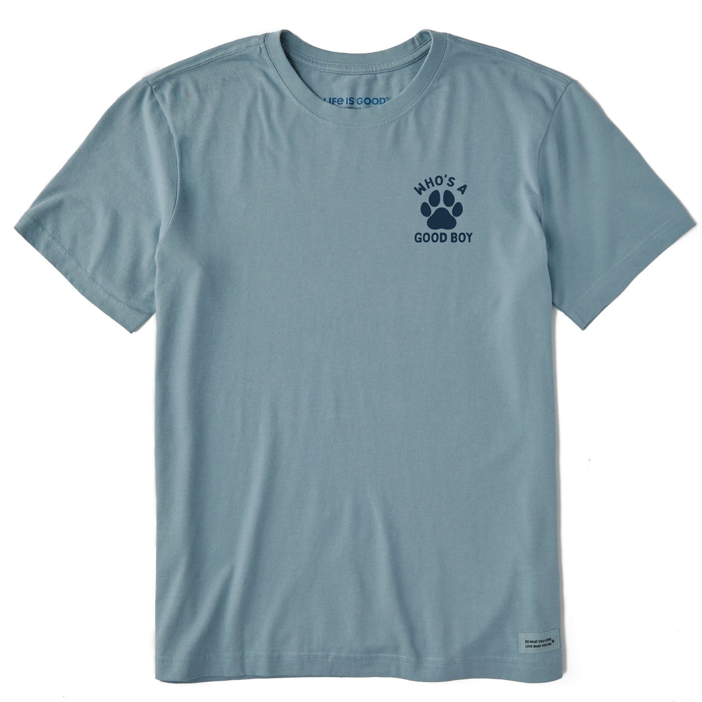 Men's Who's a Good Boy Paw Short Sleeve Crusher Tee