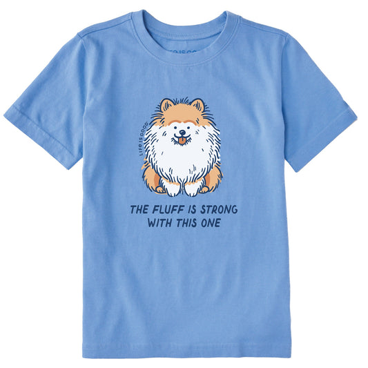 Kids The Fluff is Strong in This One Short Sleeve Crusher Tee