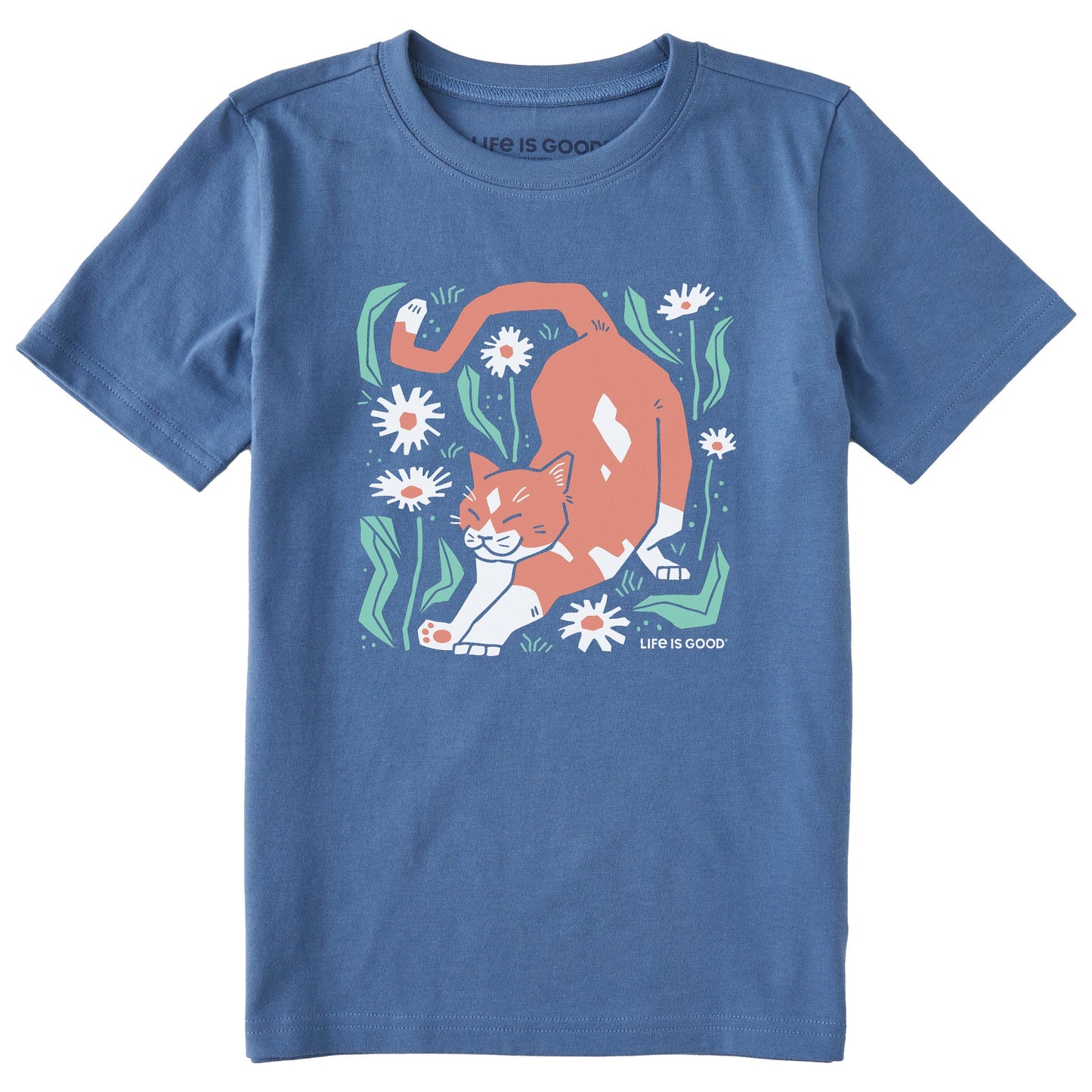 Kids Big Stretch Cat Short Sleeve Crusher Tee