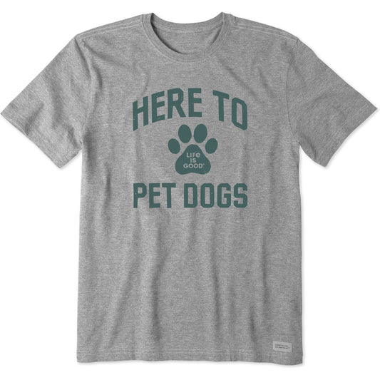 Men's Here to Pet Dogs Short Sleeve Tee