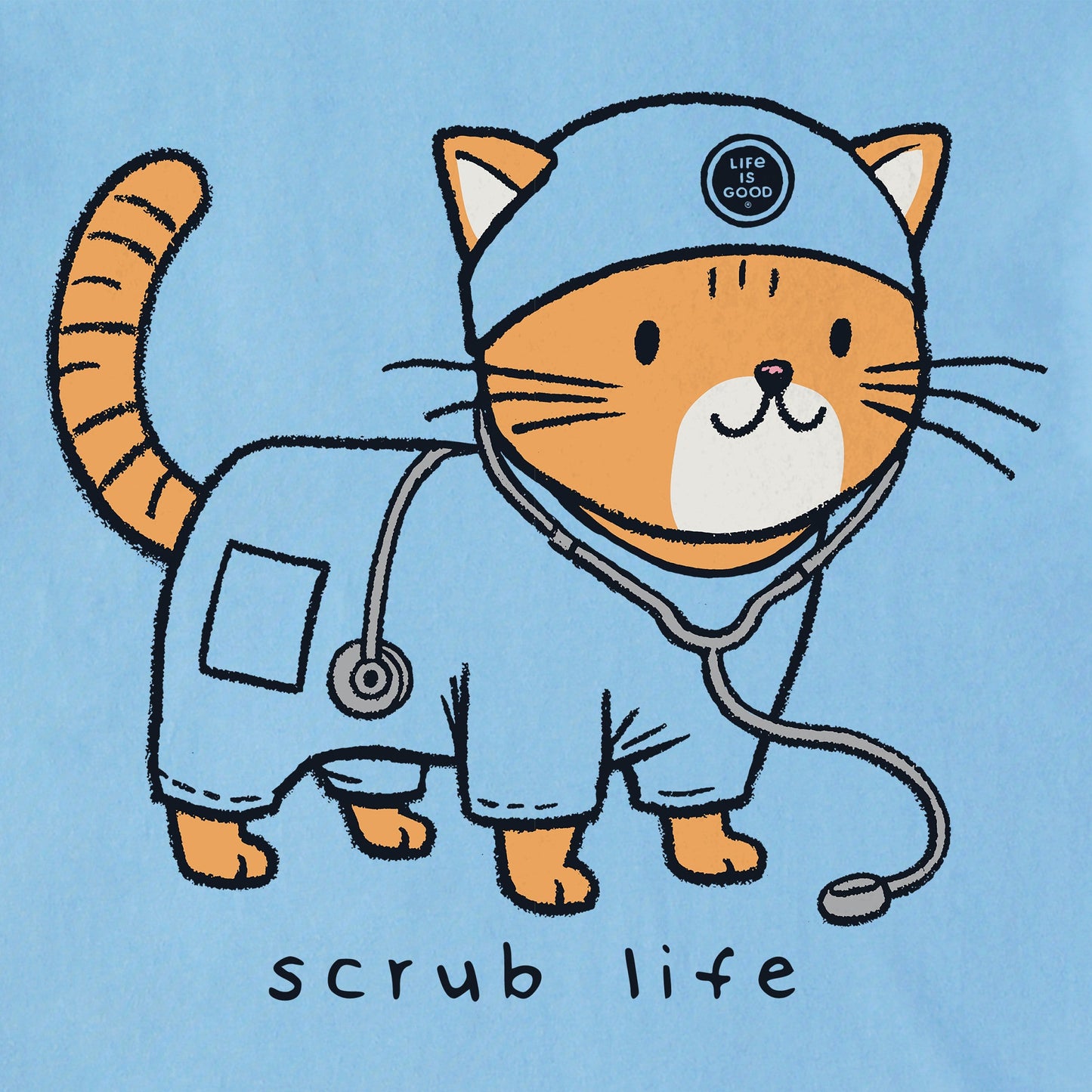 Men's Scrub Life Cat Short Sleeve Tee