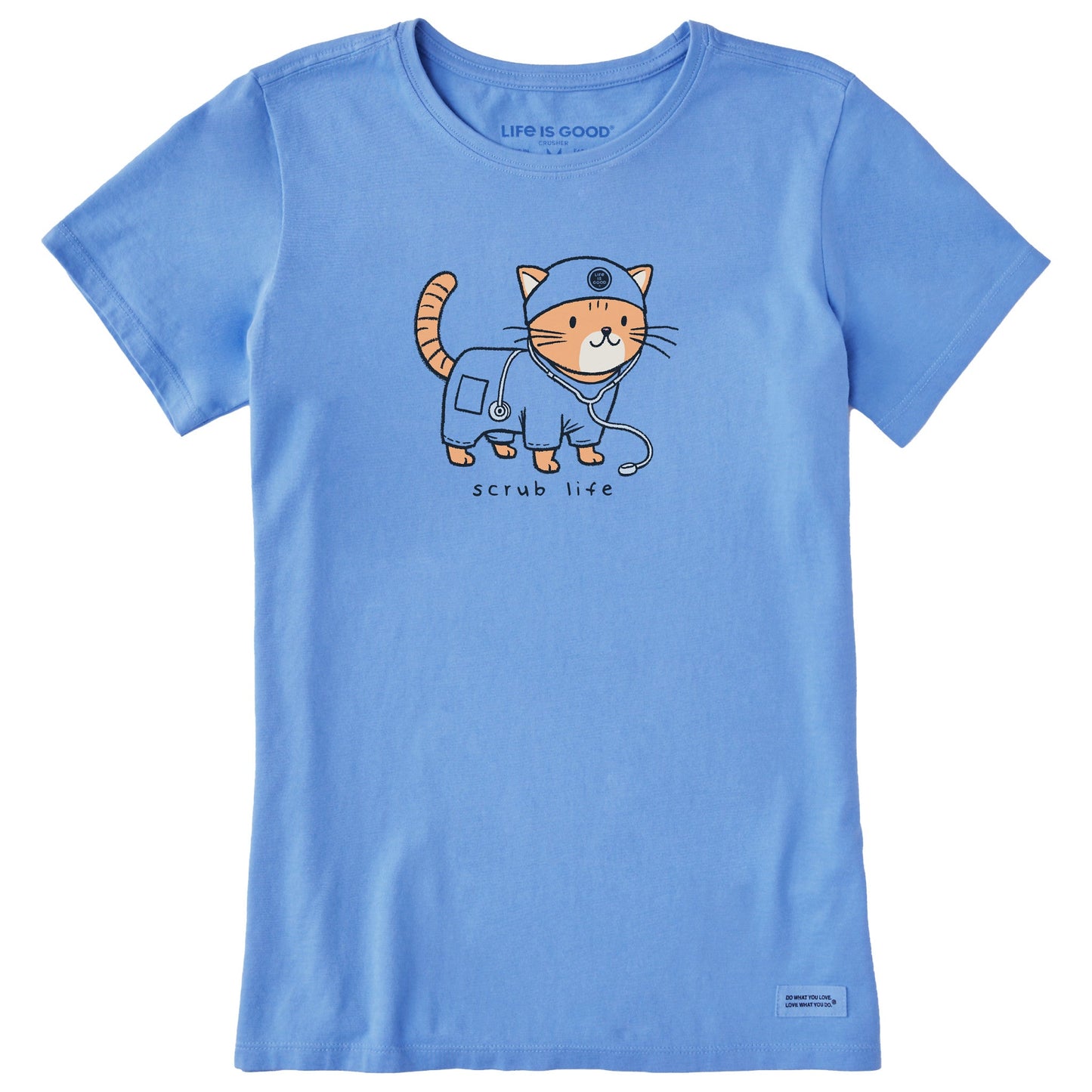 Women's Scrub Life Cat Short Sleeve Tee