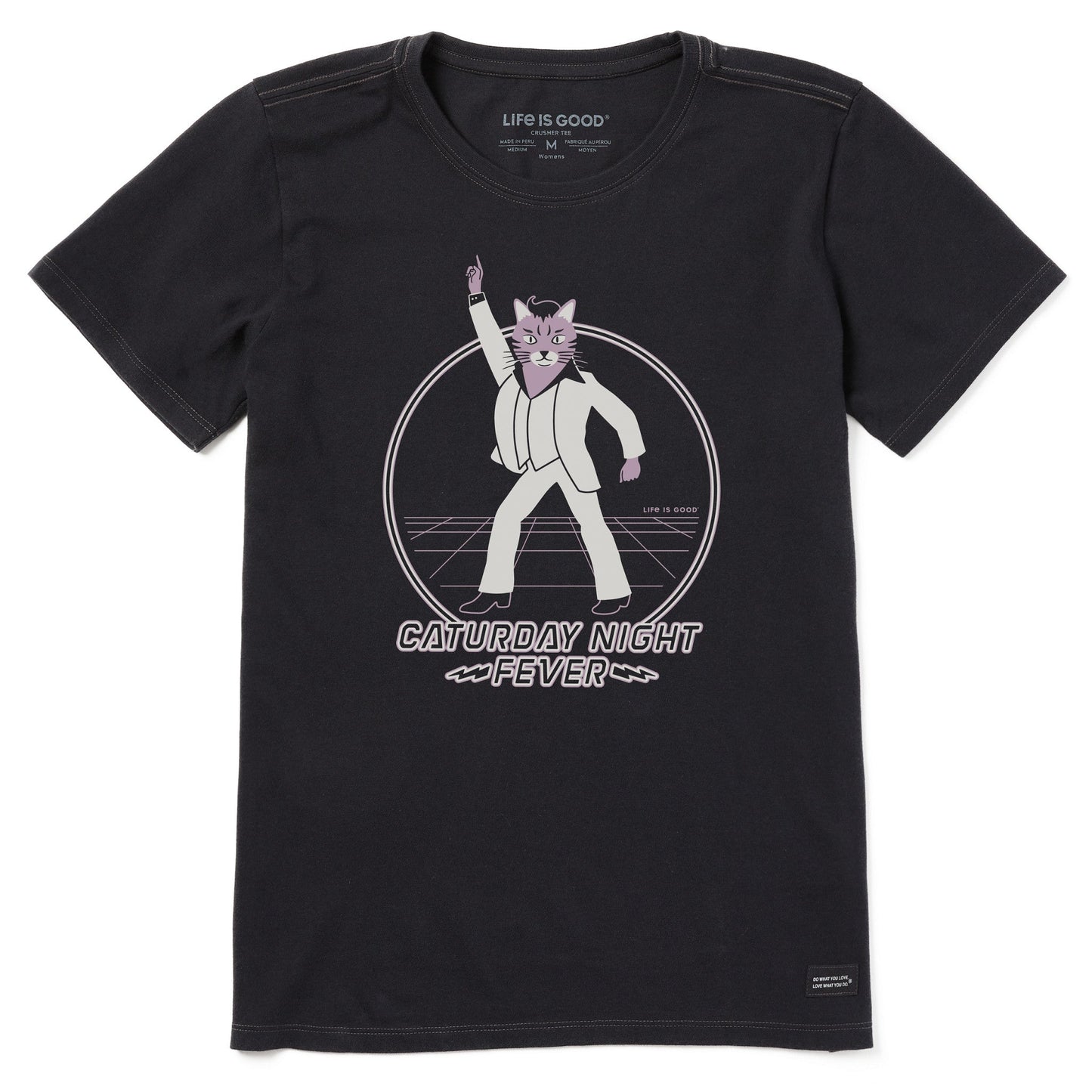 Women's Caturday Night Fever Dream Short Sleeve Tee