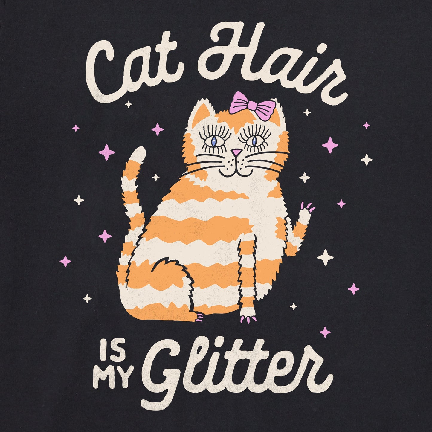 Women's Cat Hair is My Glitter Short Sleeve Tee
