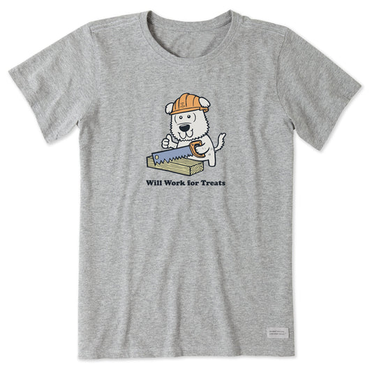 Women's Will Work for Treats Short Sleeve Tee