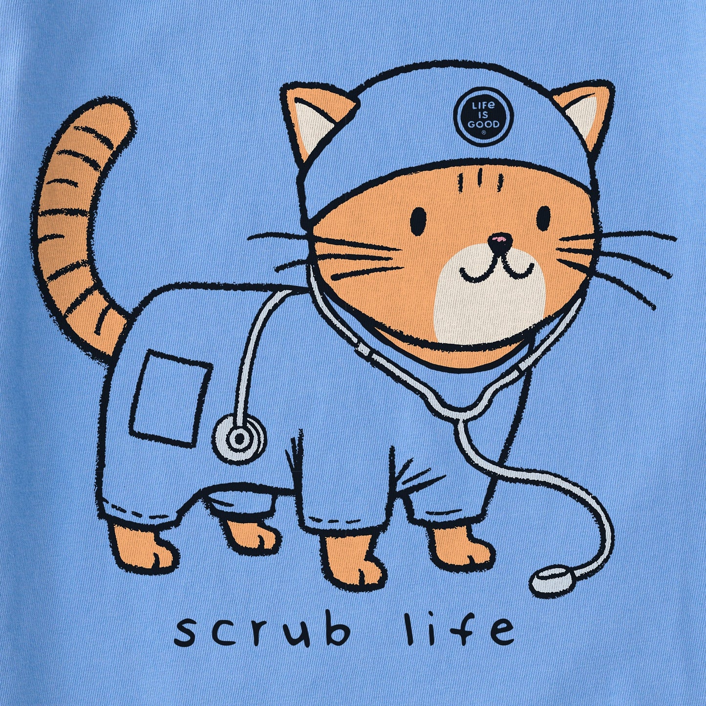 Women's Scrub Life Cat Short Sleeve Tee