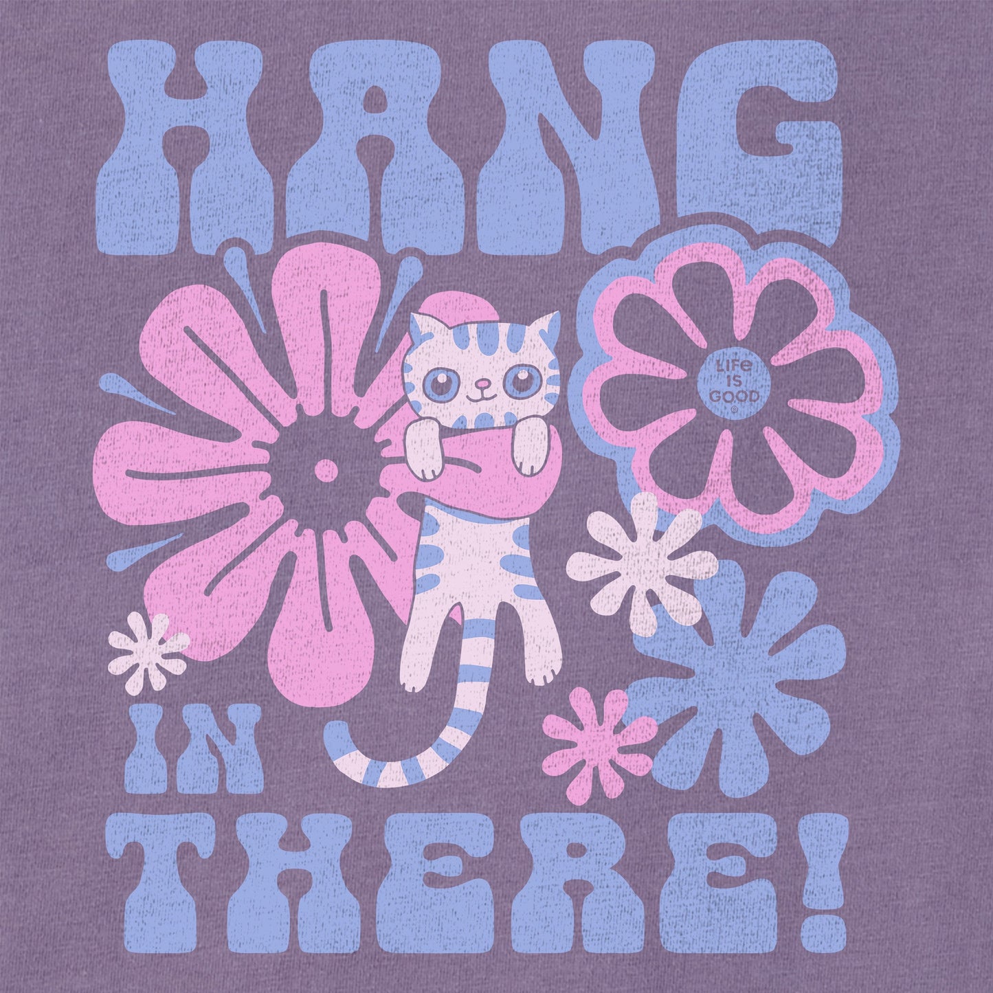 Women's Hang in There Cat Short Sleeve Crusher Tee