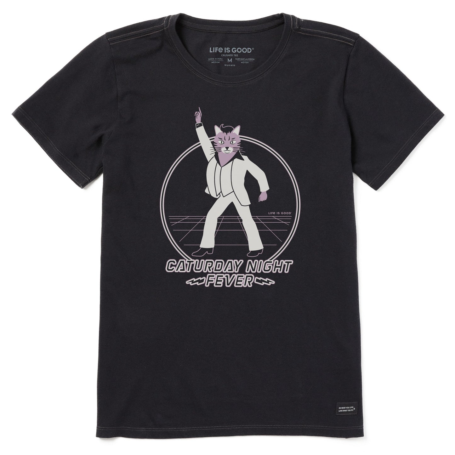 Women's Caturday Night Fever Dream Short Sleeve Tee