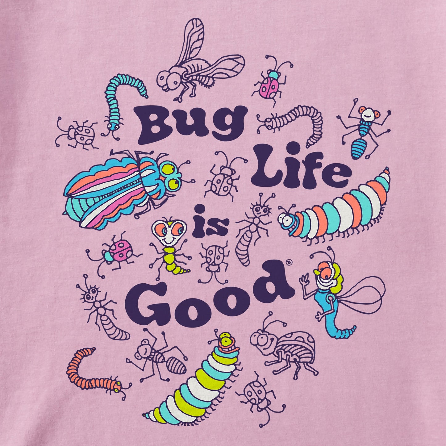 Toddler Bug Life is Good Short Sleeve Crusher Tee