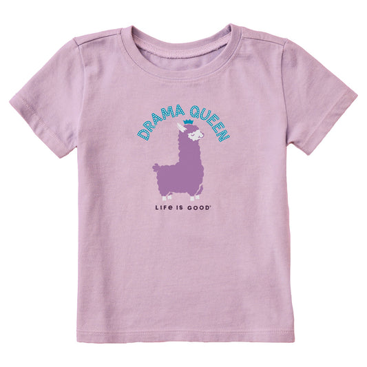 Toddler Drama Queen Llama Short Sleeve Crusher Tee