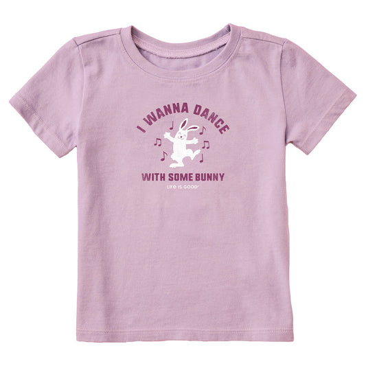 Toddler I Wanna Dance with Some Bunny Short Sleeve Crusher Tee