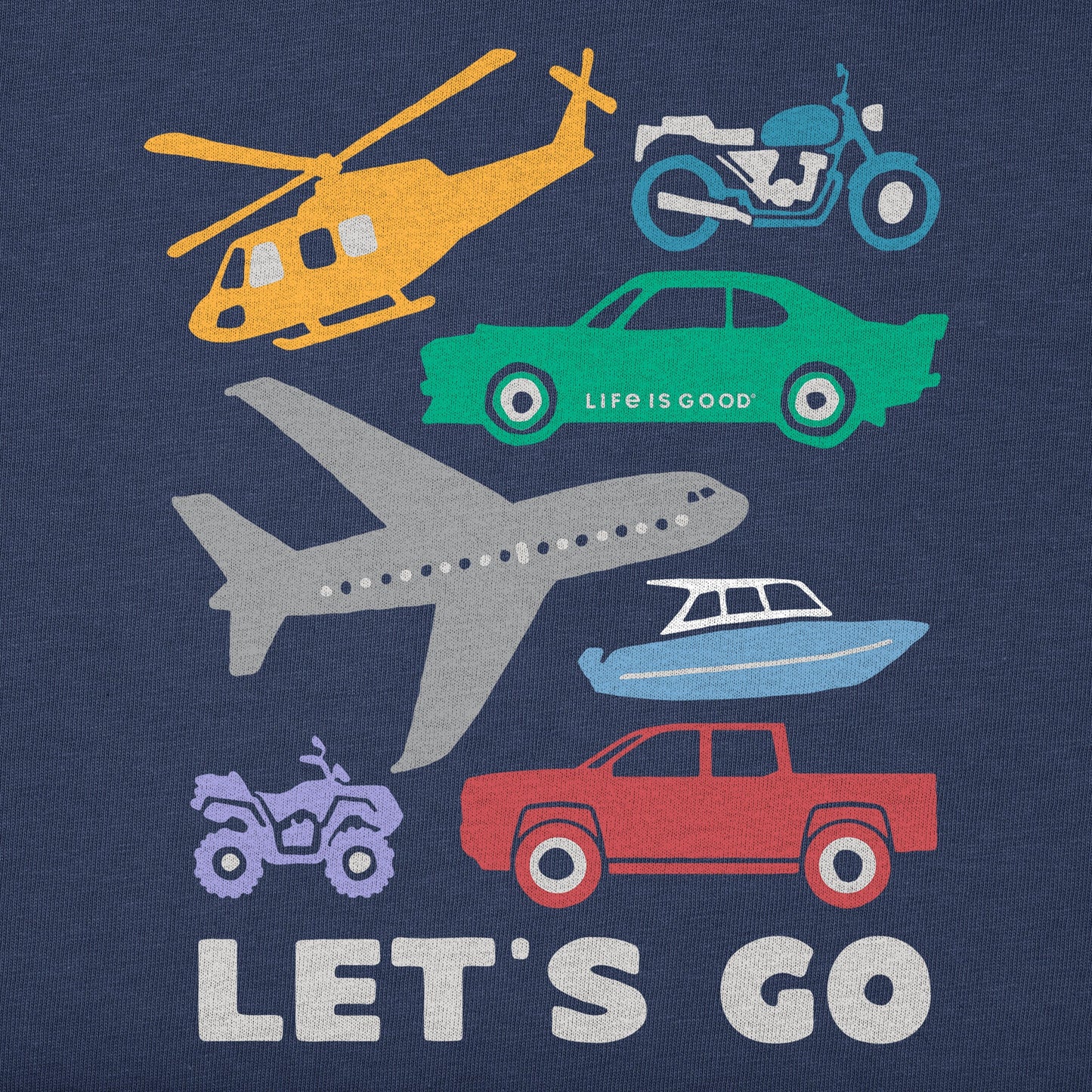 Toddler Let's Go Vehicles Short Sleeve Crusher Tee